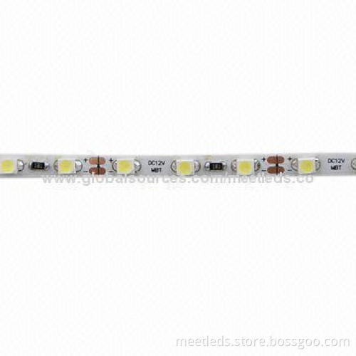 4mm Width 3528 SMD 90 LEDs Per Meter Waterproof IP68 LED Tape Lights, 12V DC Operating Voltage